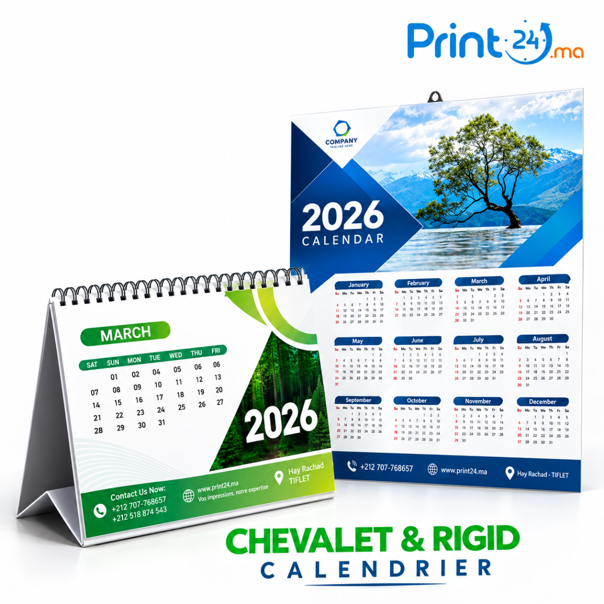 Calendrier Chevalet