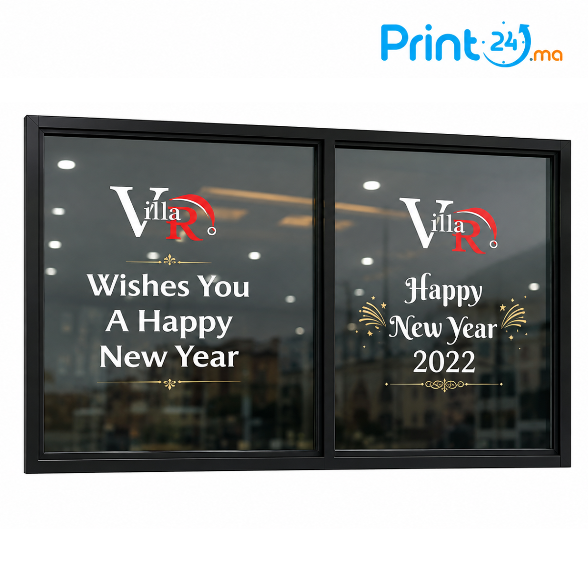 Décoration sur les vitres
