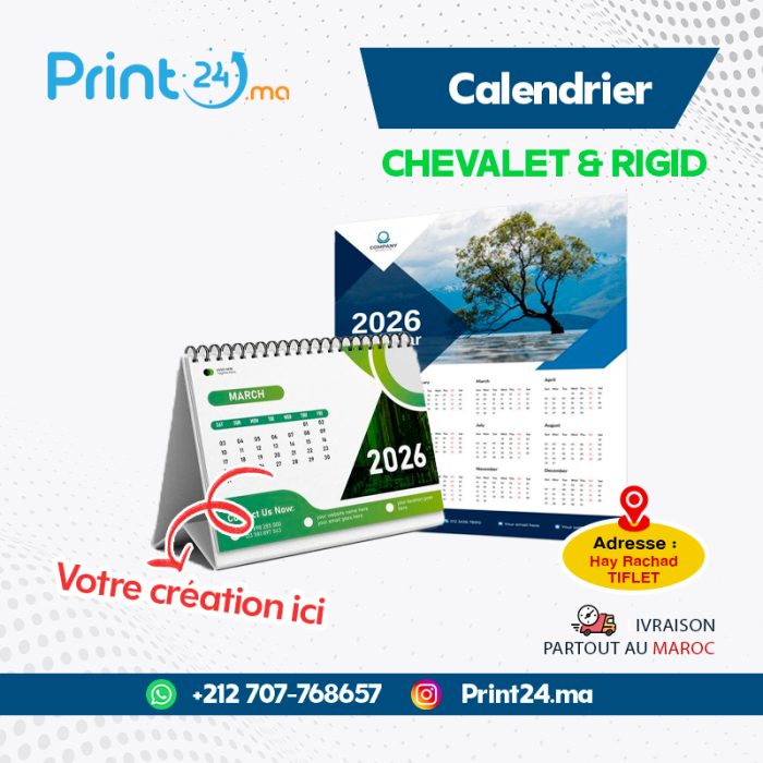 Calendrier Chevalet